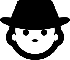 Man Face With Hat Stencil Svg Design File, Free Vectors File